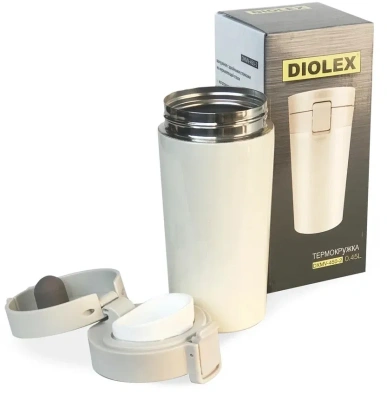 DIOLEX термокружка с кнопкой клапаном 400мл DXMV-450-2